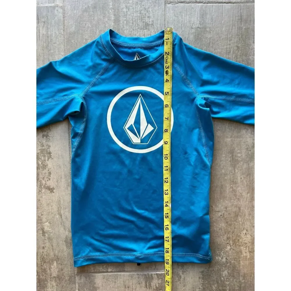 VOLCOM Kids Lido Short Sleeve Rashguard Toddler Blue Surf Anti UV 50+ UPF S NEW